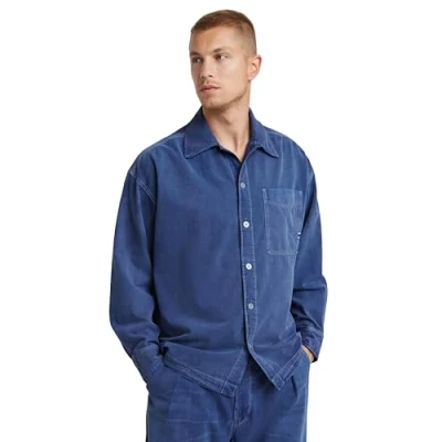 Abbildung von G Star BOXY FIT Overshirt Hemd, Herren, Größe: Medium, Faded ciel blue