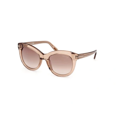 Abbildung von Tom Ford Odette Sonnenbrille, Damen, Größe: 53, Shiny light brown/gradient brown