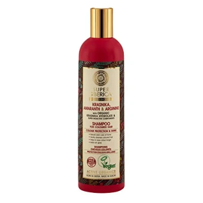 Abbildung von Natura Siberica Super Krasnika Amaranth &amp; Arginin Shampoo für coloriertes Haar, 400 ml