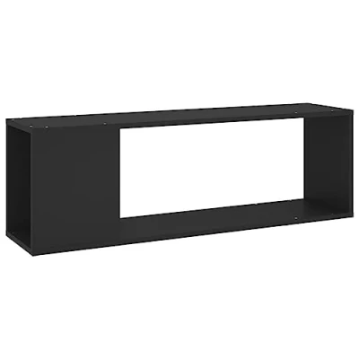 Abbildung von vidaXL TV Schrank mit 2 Ablagen Lowboard Möbel Tisch Board Sideboard Fernsehtisch Fernsehschrank HiFi Schwarz 100x24x32cm Holzwerkstoff