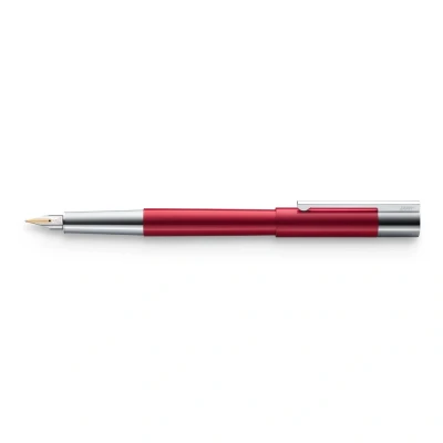 Abbildung von Lamy scala pianored Füller puristischer Füllfederhalter in robustem Gehäuse aus Ganzmetall &amp; Lack Finish 14kt. Goldfeder Strichbreite B inkl. Tintenpatrone T 10 blau Rechtshänder