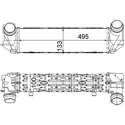 Abbildung von MAHLE ORIGINAL CI 476 000S Ladeluftkühler BMW: 5 Touring, Limousine