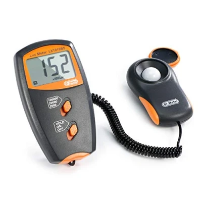 Abbildung von Dr.meter Luxmeter, Lichtmessgerät Belichtungsmesser Digital Lux Meter mit LCD Display Bereich bis zu 100.000 Hoher Genauigkeit Schneller Reaktion und Daten Halten