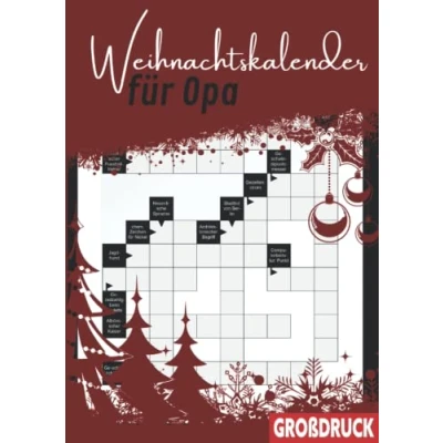 Abbildung von Weihnachtskalender für Opa: Kreuzworträtsel mit exotischen Fragen den besten Opa der Welt