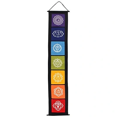 Abbildung von Something Different Chakra Symbol Banner, Stoff, mehrfarbig, 29 x 0,2 154 cm