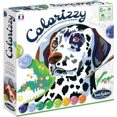 Abbildung von Malen nach Zahlen Colorizzy Hunde 2 Vorlagen ab 8 Jahren