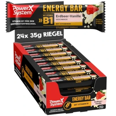 Abbildung von Power System Energy Bar Erdbeer Vanille 24 x 35g, Vitamin B1