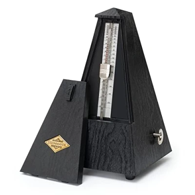 Abbildung von Steinmayer Metronom mit Glocke 40 208 Schläge pro Minute, Mechanischer Taktgeber in Pyramidenform 4 Taktarten