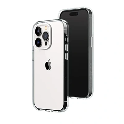 Abbildung von RhinoShield Crystal Clear Case kompatibel mit [iPhone 13 Pro] Fortschrittliche Vergilbungsresistenz, Hohe Transparenz, Personalisierbare und Transparente Schutzhülle Weiß Kamera Ring