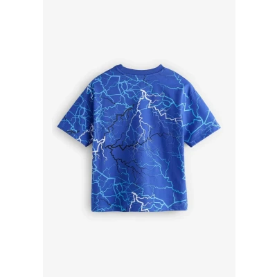 Abbildung von Next Licensed Pokemon Pikachu Regular FIT Tshirt print für Kinder, Größe: 104, Blue
