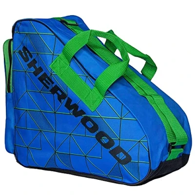 Abbildung von Sherwood Schlittschuhtasche, Inliner Tasche für Erwachsene und Kinder, Eishockey Bag, ideal Rollschuhe Eislaufschuhe (Blueline)