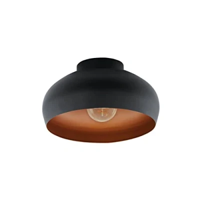 Abbildung von Eglo 900555 Deckenleuchte MOGANO 2 schwarz/kupfer E27 1X40W H:17.5cm Ø28cm dimmbar