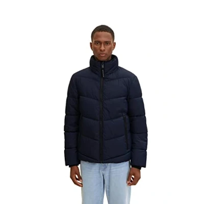 Abbildung von TOM TAILOR Herren Puffer Jacke mit Stehkragen 1034666, 10668 Sky Captain Blue, XXL