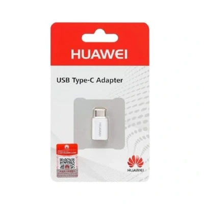 Abbildung von Micro USB auf C Adapter von Huawei Weiß Kunststoff