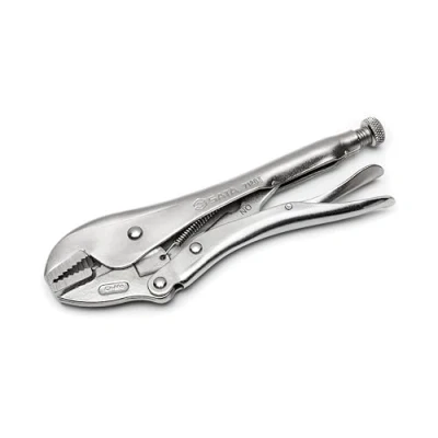 Abbildung von SATA ST71203ST Grippzange Feststellzange mit geraden Backen und integriertem Drahtschneider 225 mm aus CR Mo Stahl