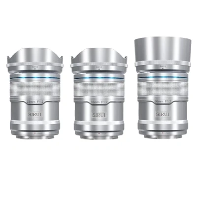 Abbildung von SIRUI Sniper F1.2 Autofokus Objektiv Set, 23 mm, 33 56 Weitwinkel APS C Kameraobjektiv (AS 3S ZS, Z Mount, silberfarben)