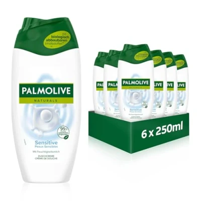 Abbildung von Palmolive Duschgel Naturals Sensitive 6x250ml Cremedusche mit Feuchtigkeitsmilch