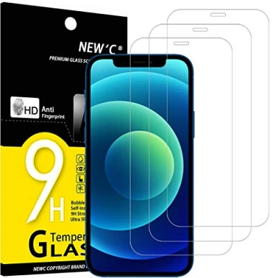 Abbildung von NEW&#039;C 3 Stück, Panzer Schutz Glas für iPhone 12 et Pro (6.1), Frei von Kratzern, 9H Härte, HD Displayschutzfolie, 0.33mm Ultra klar, Ultrabeständig