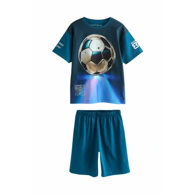 Abbildung von Next Regular FIT2 PACK Nachtwäsche Set für Kinder, Größe: 146, Blue football