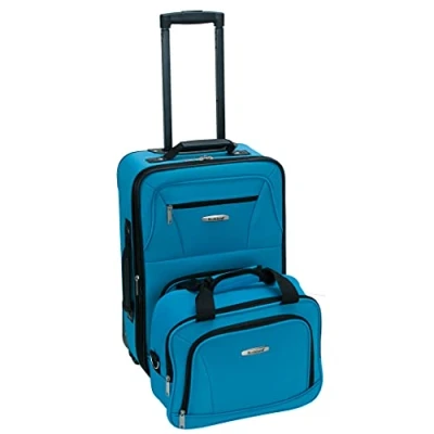 Abbildung von Rockland Bagage De Cabine Abs Extensible Melbourne 20 PO Koffer Set, 38 Liter, Pinkleopard