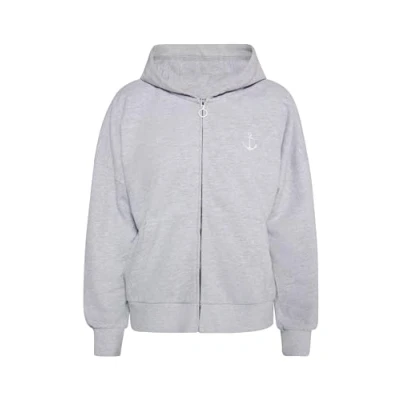 Abbildung von TEYLON Damen Übergroße Kapuzenjacke 35428810 TE01, GRAU Melange, M