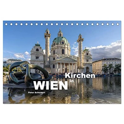 Abbildung von Kirchen in Wien (Tischkalender 2025 DIN A5 quer), CALVENDO Monatskalender
