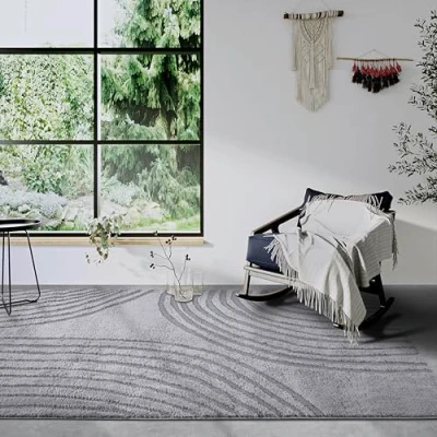 Abbildung von ELLE DECORATION Hochflor Teppich &quot;Pigment&quot;, rechteckig, Hochflor, Shaggy, flauschig, weich, Langflor, modern, Hoch Tief Effekt