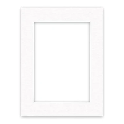 Abbildung von nielsen Conservation Passepartout Karton 1,5 mm Außenformat 30x40 cm für Bildformat 20,5x29,5 (auch DIN A4) Polarweiß (hellweiß) strukturierte Oberfläche