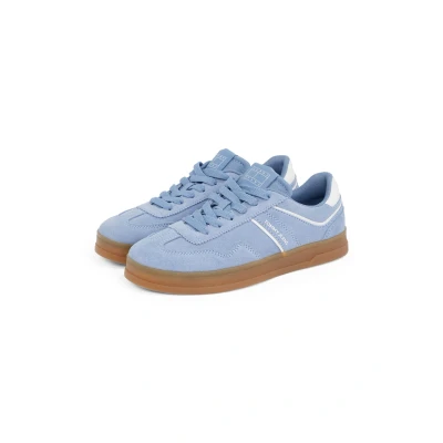 Abbildung von Tommy Jeans Plateausneaker &quot;THE GREENWICH SUEDE&quot;, Freizeitschuh, Halbschuh, Schnürschuh mit gepolstertem Schaftrand