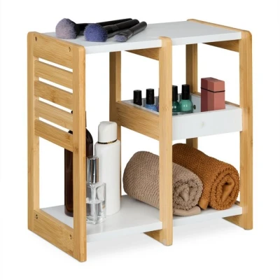 Abbildung von relaxdays Badregal Bambus 3 Ablage, 1 tlg.