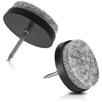 Abbildung von Navaris Möbelfuß 20x Filzgleiter mit Nagel 28mm rund Bodenschutz für Möbel, (20 St)