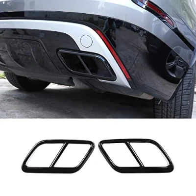 Abbildung von Auto Außenauspuffrohr Schalldämpfer Abdeckung Heckstoßstange Zylinder Auspuffrohr Dekorieren für Land Rover Range Velar 2017 2018 2019