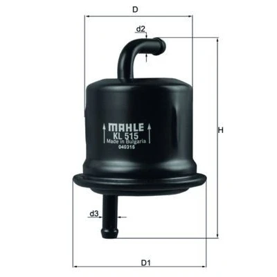 Abbildung von MAHLE ORIGINAL KL 515 Kraftstofffilter Leitungsfilter 8 8,0 SUZUKI: Liana Schrägheck, Wagon R+ II Limousine