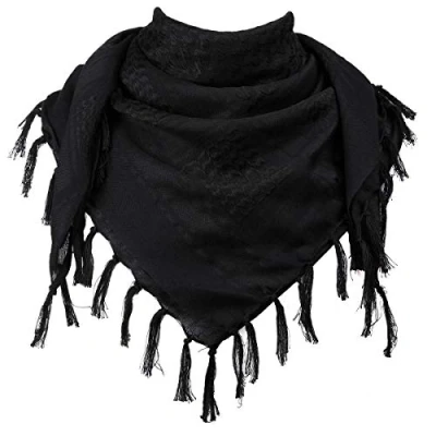 Abbildung von FREE SOLDIER Halstuch/Kopftuch Shemagh,100% Baumwolle Pali Tuch Schals Unisex,Schwarz,110 * 110cm
