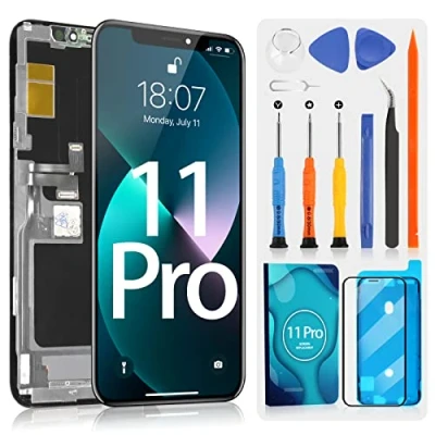 Abbildung von für iPhone 11 Pro LCD Bildschirm Ersatz 5,8 Zoll Display 3D Touchscreen Digitizer Assembly mit Kits,Kompatibel Modell A2215 A2217 A2160