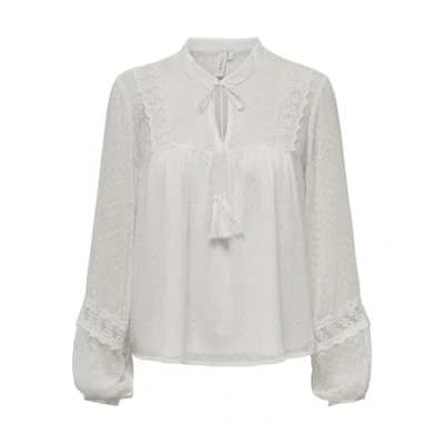 Abbildung von ONLY Damen Onltessa Eliza Ls Top Wvn, Cloud Dancer, L