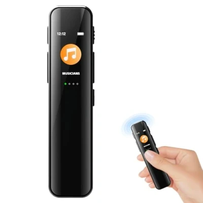 Abbildung von Diktiergerät Mini 64GB, Aufnahmegerät, Digitales Mit Rauschunterdrückung, Audio Recorder, Digital Wiedergabe Für Kurse, Konferenzen