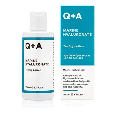 Abbildung von Q+A Marine Hyaluronate Toning Lotion, ein Gesichtswasser mit Hyaluronsäure und Meeresaktivstoffen für geschmeidige Haut, 100ml