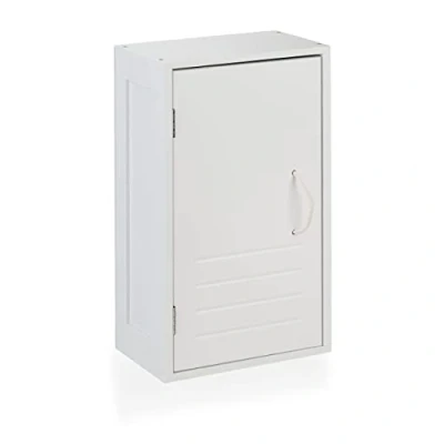 Abbildung von Relaxdays Hängeschrank Bad, verstellbare Ablage, Magnetverschluss, HxBxT: 50 x 30 18,5 cm, schmaler Wandschrank, weiß