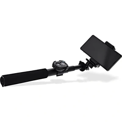 Abbildung von InLine 48090 Selfie Stick mit Bluetooth Funkauslöser, Teleskop, schwarz, Aluminium, Mini Stativ, 0,75m