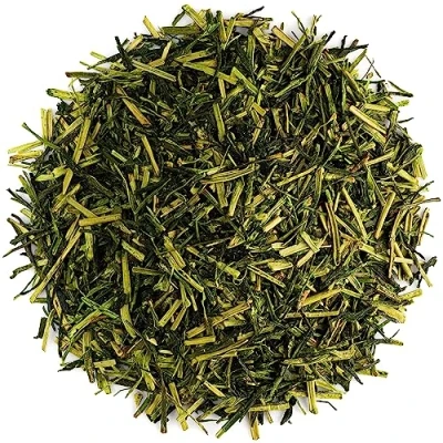 Abbildung von Kukicha Tee Sencha Karigane Aus Japan Spezialqualität Einzigartiger Japanischer Lose Blätter Grüntee Feine Mischung Mit Stängel Senchatee Gruene