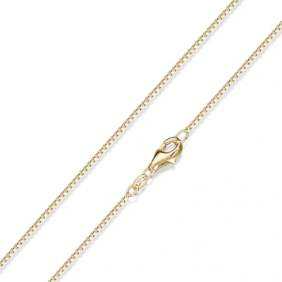 Abbildung von Materia Kette ohne Anhänger Damen Venezianerkette Halskette Gold 1mm 40 70cm K15, Sterlingsilber, vergoldet