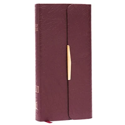 Abbildung von KJV Compact Checkbook Bible, Burgundy Bonded Leather, Red Letter: King James Version, Holy Bible: Version