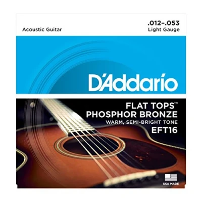 Abbildung von D&#039;Addario Gitarrensaiten Westerngitarre Akustikgitarre Acoustic Guitar Strings EFT16 Phosphor Bronze Akustikgitarren Saitensatz 012&#039; 053&#039;