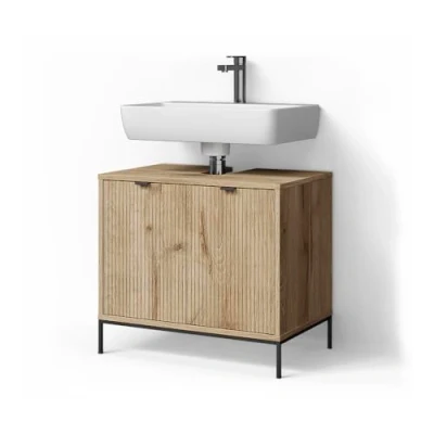 Abbildung von Livinity® Waschbeckenunterschrank ATERNO, Viking Oak, 60 x 63 cm mit 2 Türen