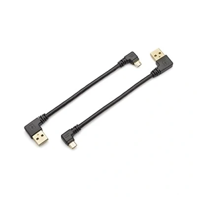 Abbildung von Bolongking USB 2.0 A linksgewinkelt auf Micro B rechtsgewinkelt Datensynchronisations und Ladekabel (2 Stück)