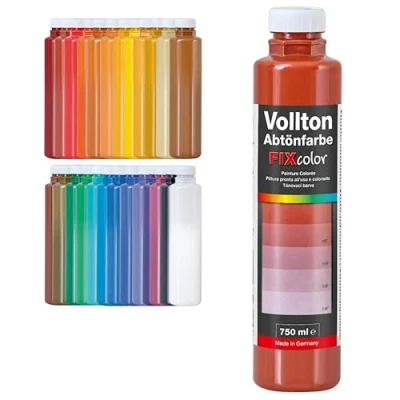 Abbildung von decotric Decolor Abtönfarbe Ziegelrot 750ml I Dispersionsfarbe für dekorative Anstriche und wasserbasierten Materialien Hohe Farbkraft &amp; Ergiebigkeit