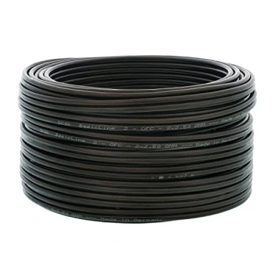 Abbildung von DCSk 10m 2x2,5mm² Lautsprecherkabel schwarz OFC Kupferkabel für HiFi Audio 99,99% Voll Kupfer Boxenkabel mit Isolierung