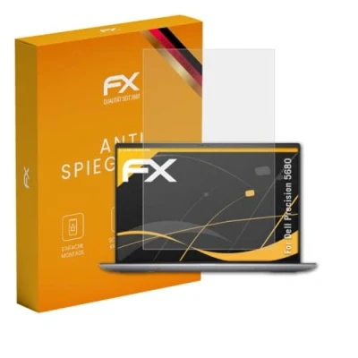 Abbildung von atFoliX Panzerfolie kompatibel mit Dell Precision 5680 Schutzfolie, entspiegelnde und stoßdämpfende FX Folie (2X)