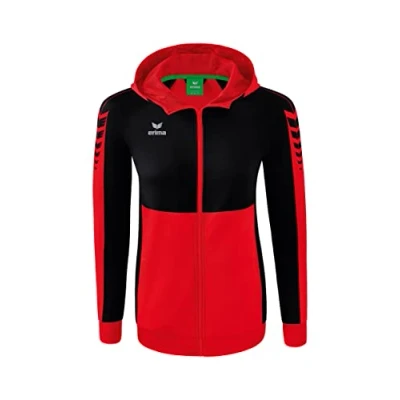 Abbildung von Erima Fussball Teamsport SIX Wings Trainingsjacke, Damen, Größe: 40, Rotschwarz
